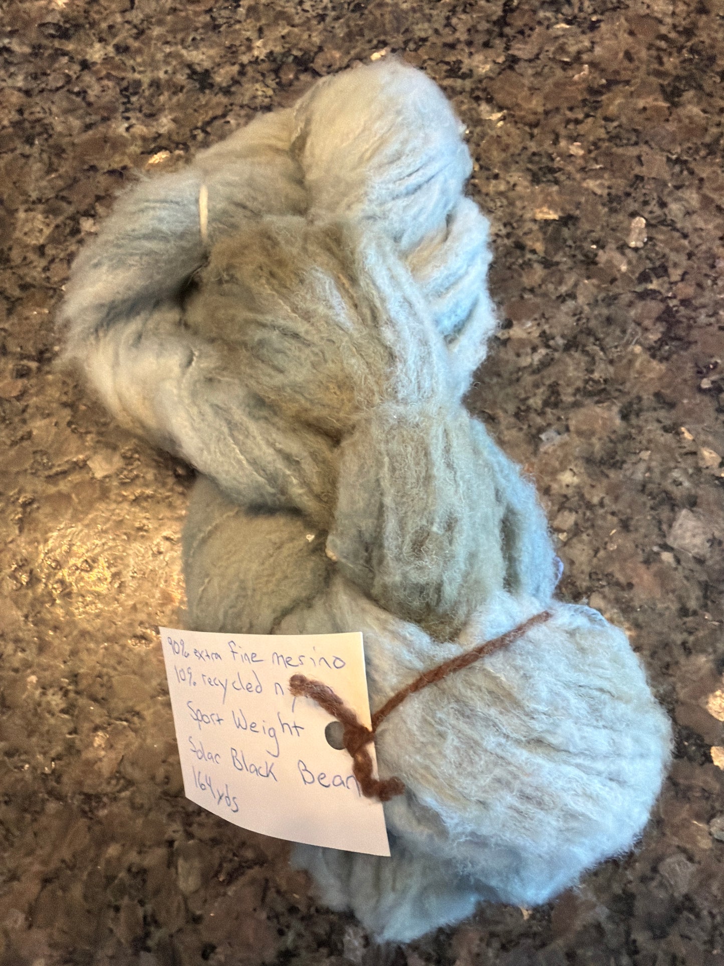 Super Fine Merino Sport Weight Yarn (Solar Black Bean)