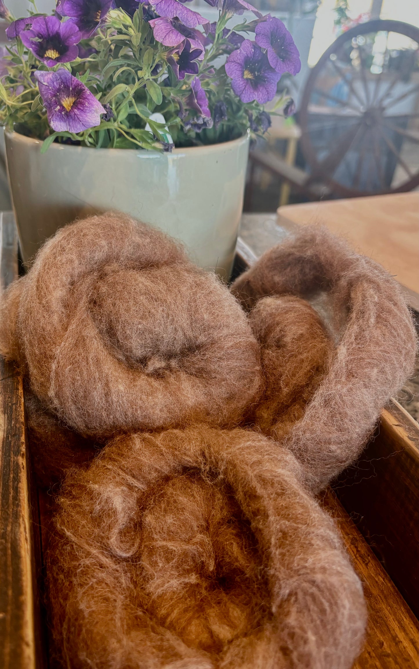 Alpaca/Shetland Roving Blend