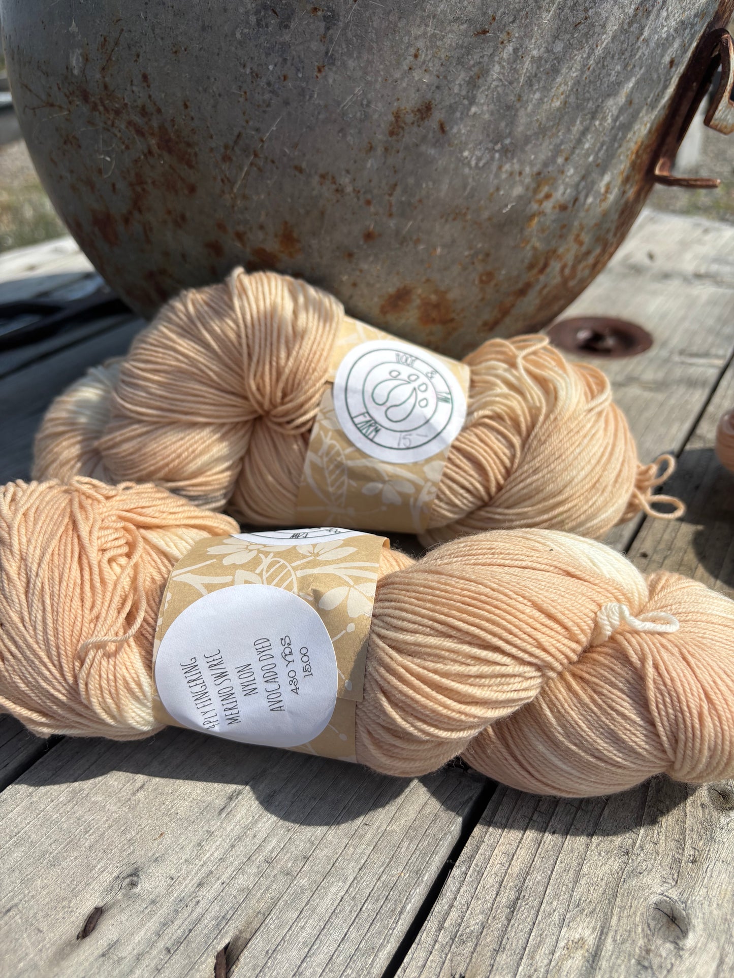 Natural Dyed Yarn-Merigold Dyed Fingerling (3/4 Merino, 1/4 Recycled Nylon) 437 yds