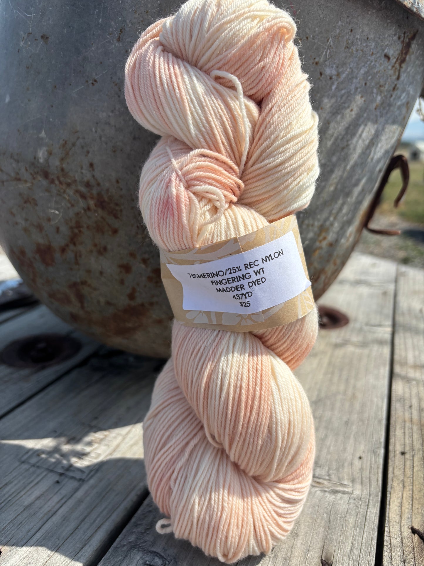 Natural Dyed Yarn-Merigold Dyed Fingerling (3/4 Merino, 1/4 Recycled Nylon) 437 yds