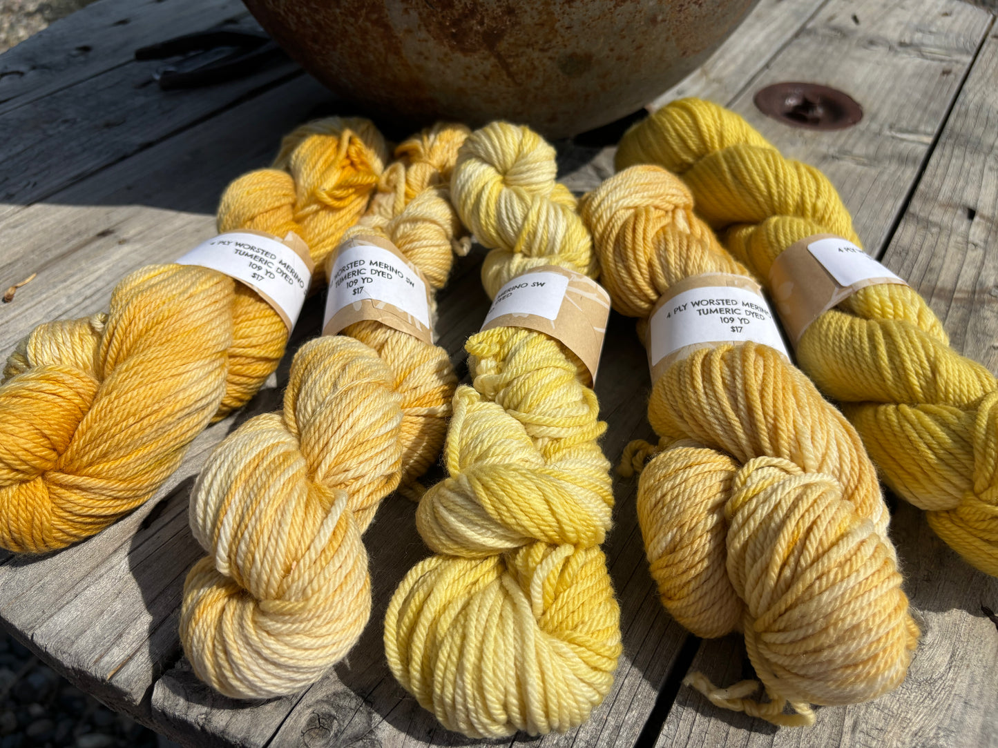Natural Dyed Yarn-Merigold Dyed Fingerling (3/4 Merino, 1/4 Recycled Nylon) 437 yds