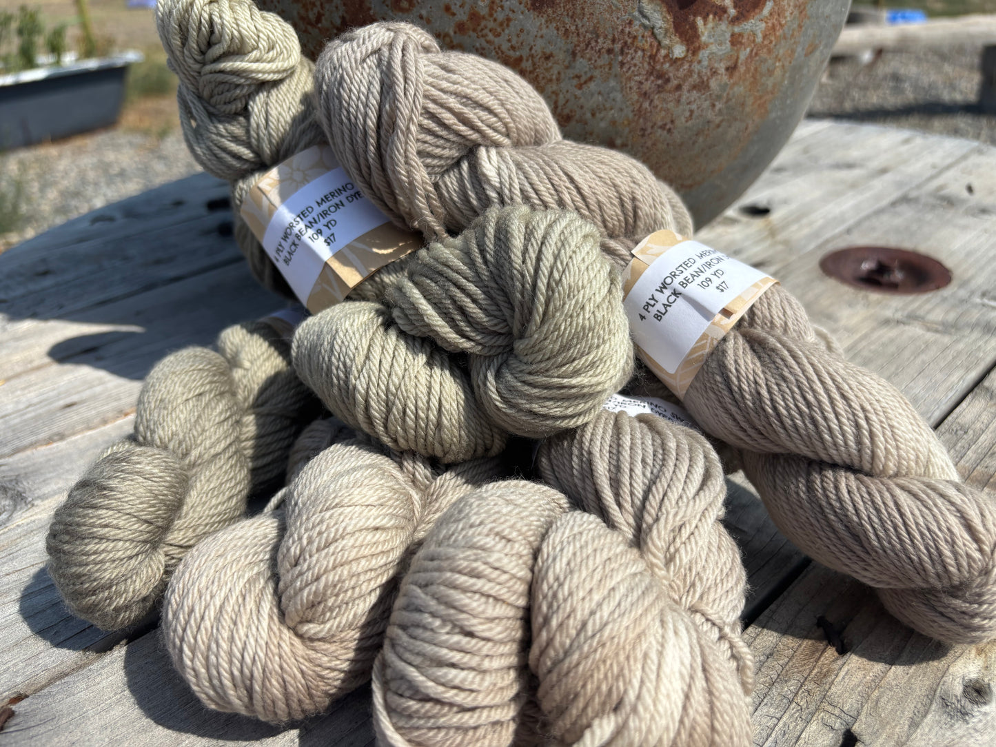 Natural Dyed Yarn-Merigold Dyed Fingerling (3/4 Merino, 1/4 Recycled Nylon) 437 yds