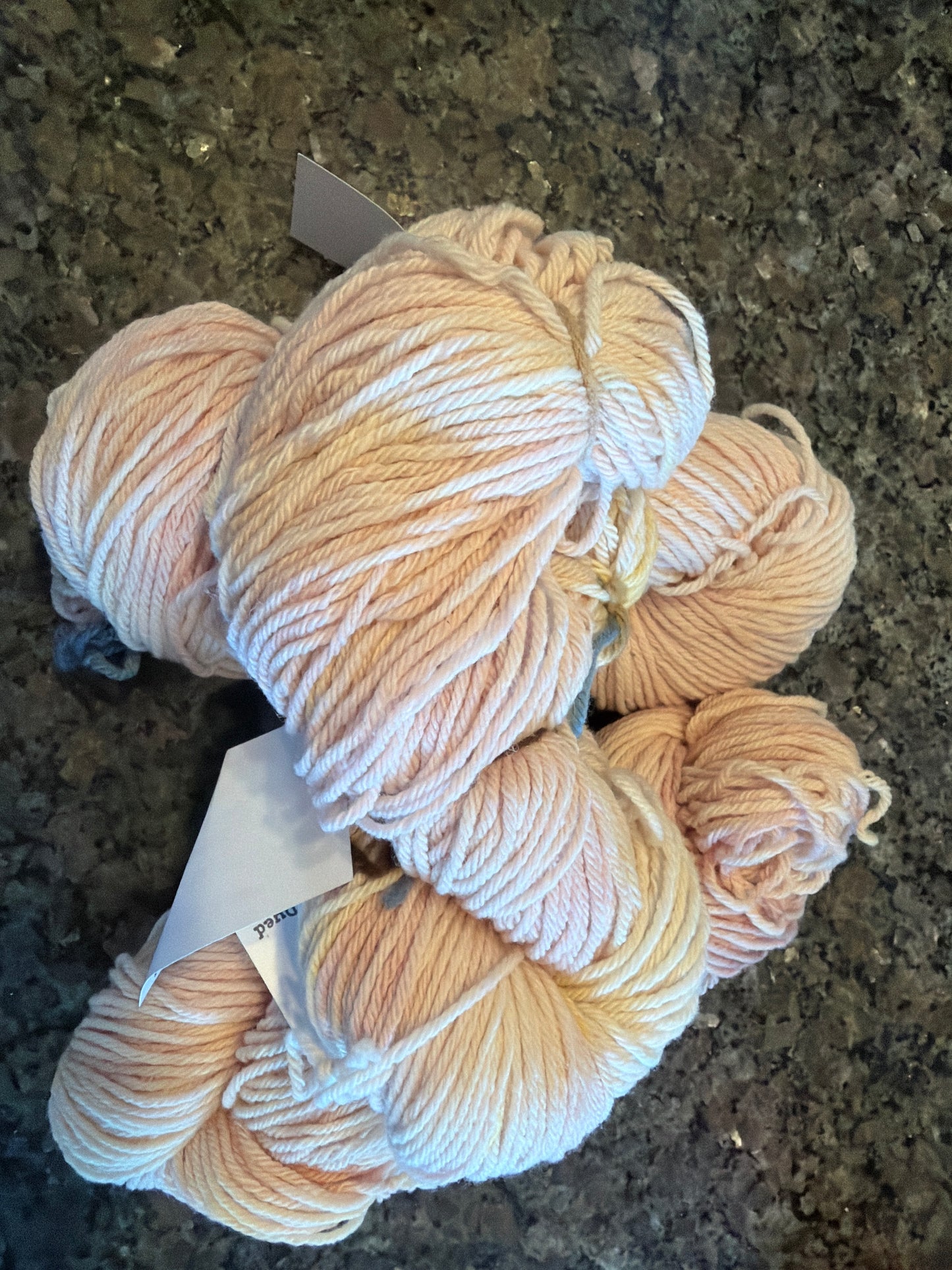 Aran Corriedale Naturally Dyed Yarn (Tumeric/Cochineal)