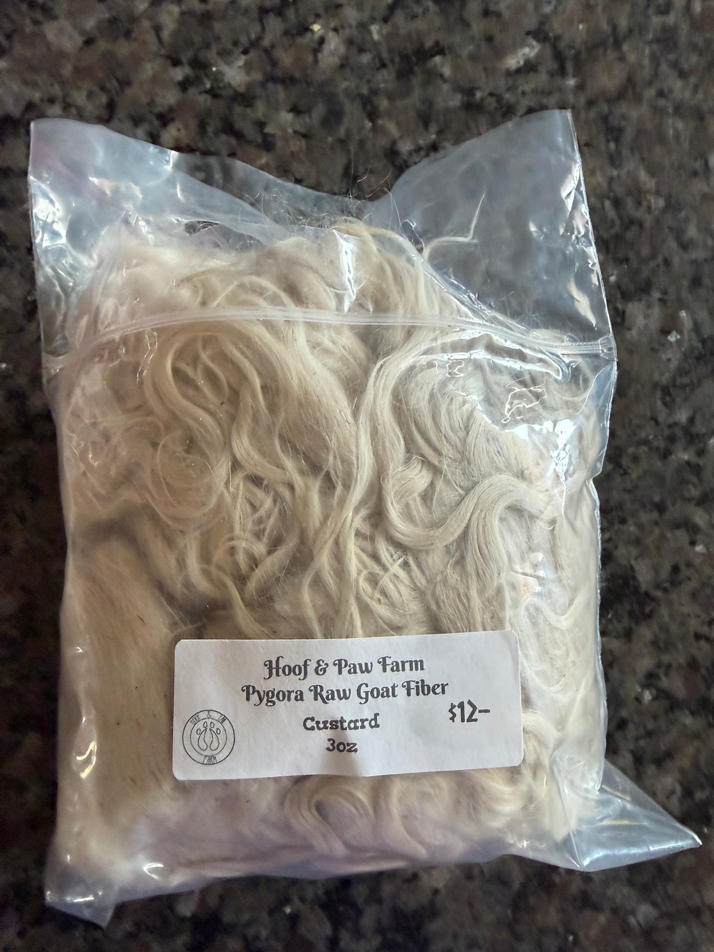 Raw Pygora Goat Fiber (Custard)