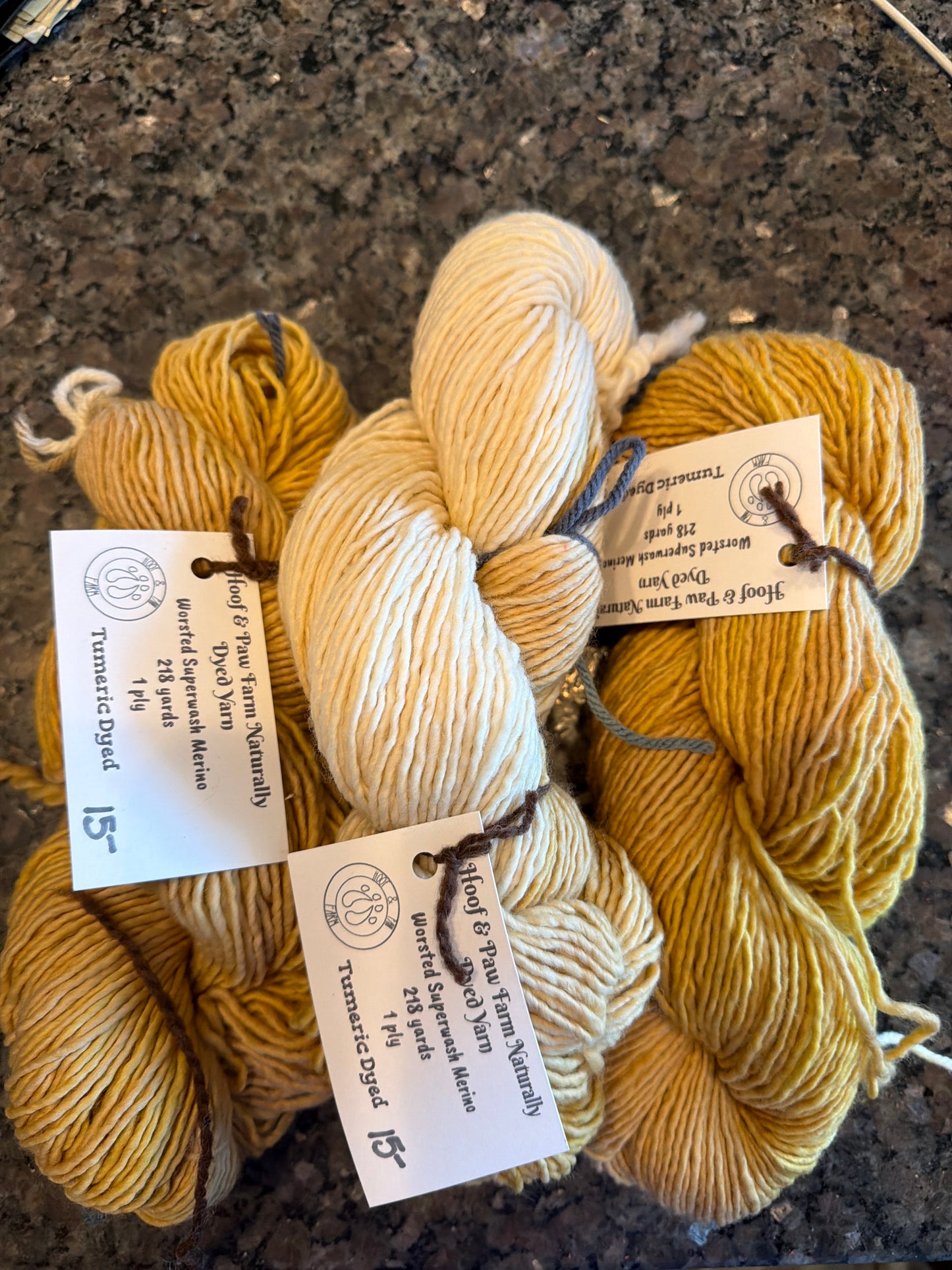 Worsted Superwash Merino (Tumeric)