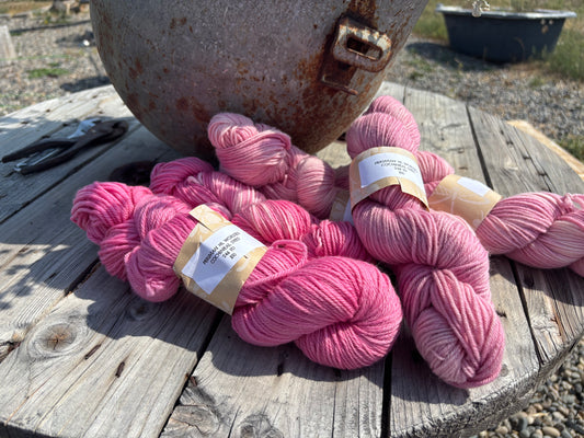 Natural Dyed Yarn Cochineal Dyed Peruvian Highland Worsted 246 yds