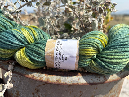 Natural Dyed Yarn-Merigold Dyed Fingerling (3/4 Merino, 1/4 Recycled Nylon) 437 yds